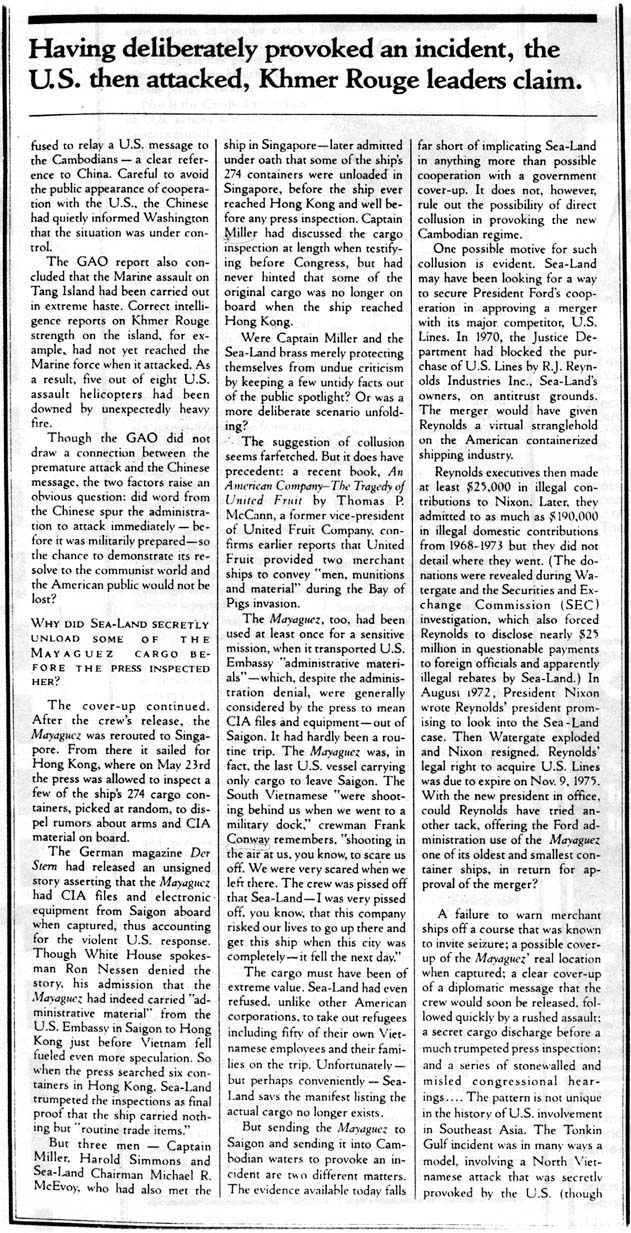 News and Opinion page 4 in Rolling Stone Magazine The Fiasco behind Fords Finest Hour